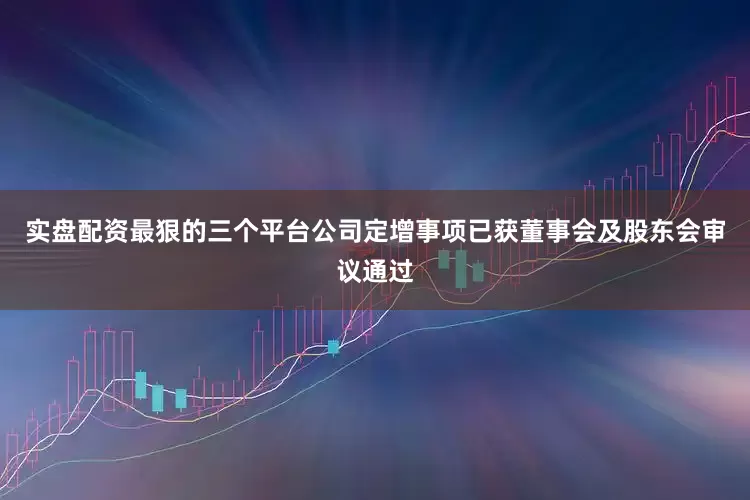 实盘配资最狠的三个平台公司定增事项已获董事会及股东会审议通过